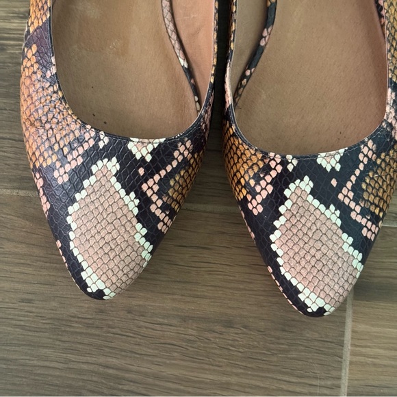 MADEWELL Margo Snakeskin Slingback Mule Flats - Picture 5 of 7